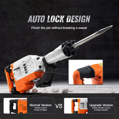2 chisels included with VEVOR jack hammer