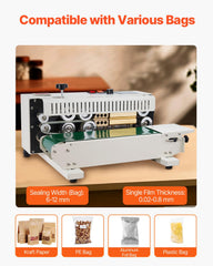 Horizontal bag sealer with conveyor belt