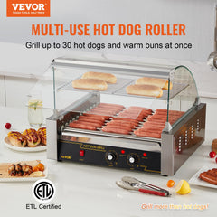 VEVOR hot dog roller 30 hot dogs capacity view