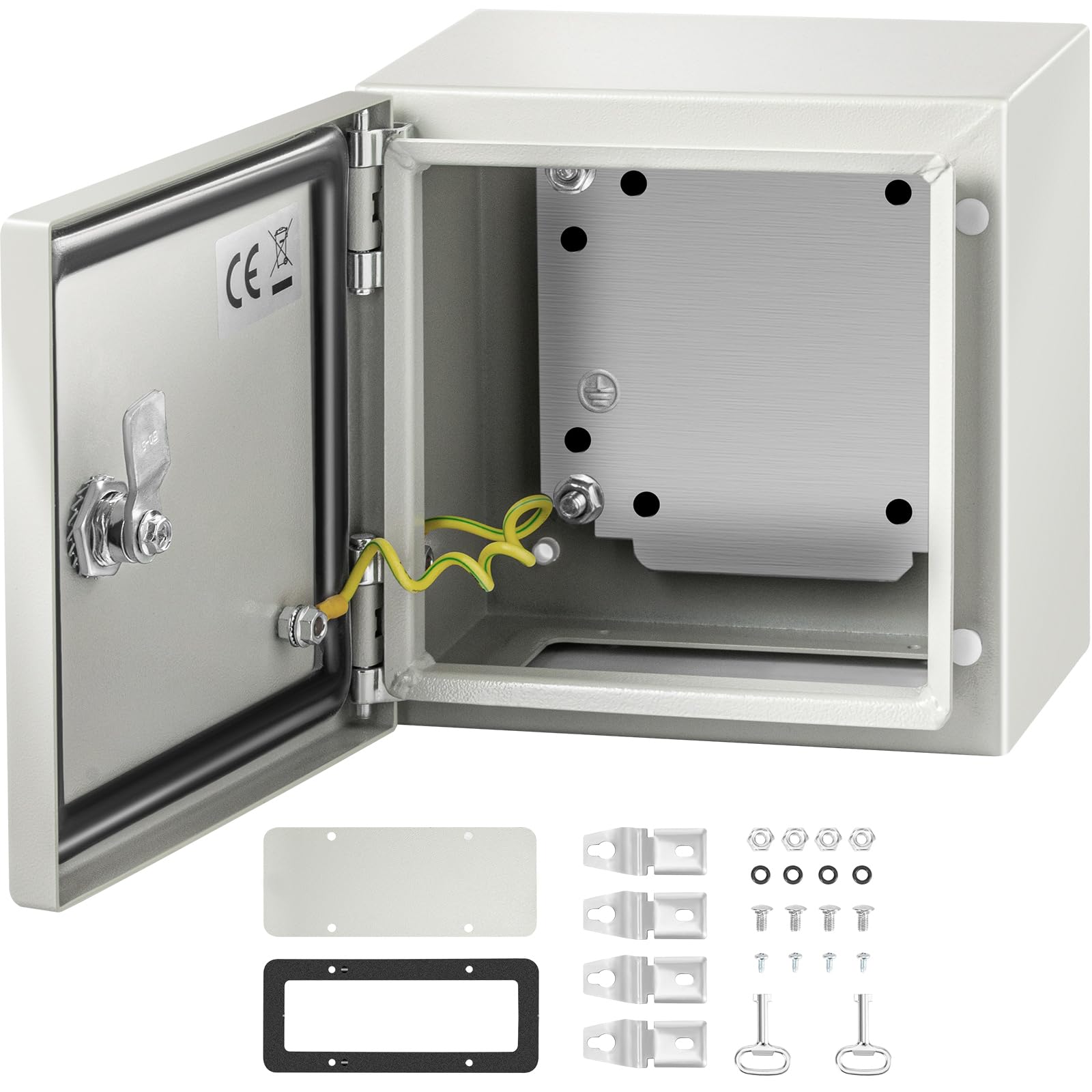 VEVOR NEMA steel enclosure 8x8x6 with mounting plate
