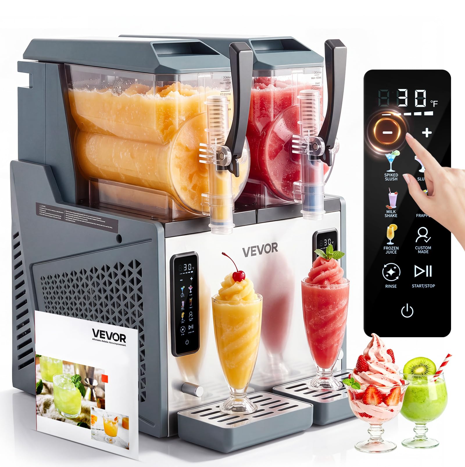 vevor slushie machine 4l 135oz two tank home use