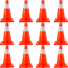VEVOR traffic cones orange 18 inch with reflective collar