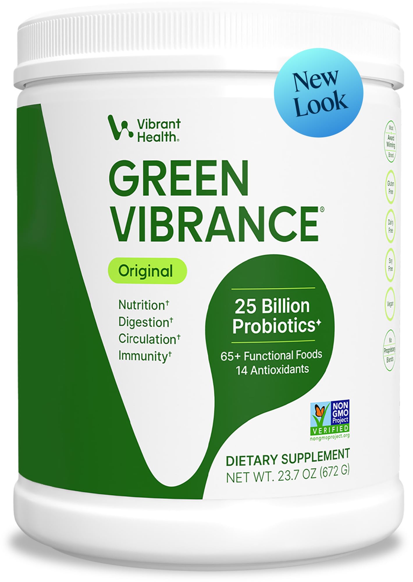 Vibrant Health Green Vibrance vegan powder 24 oz bottle