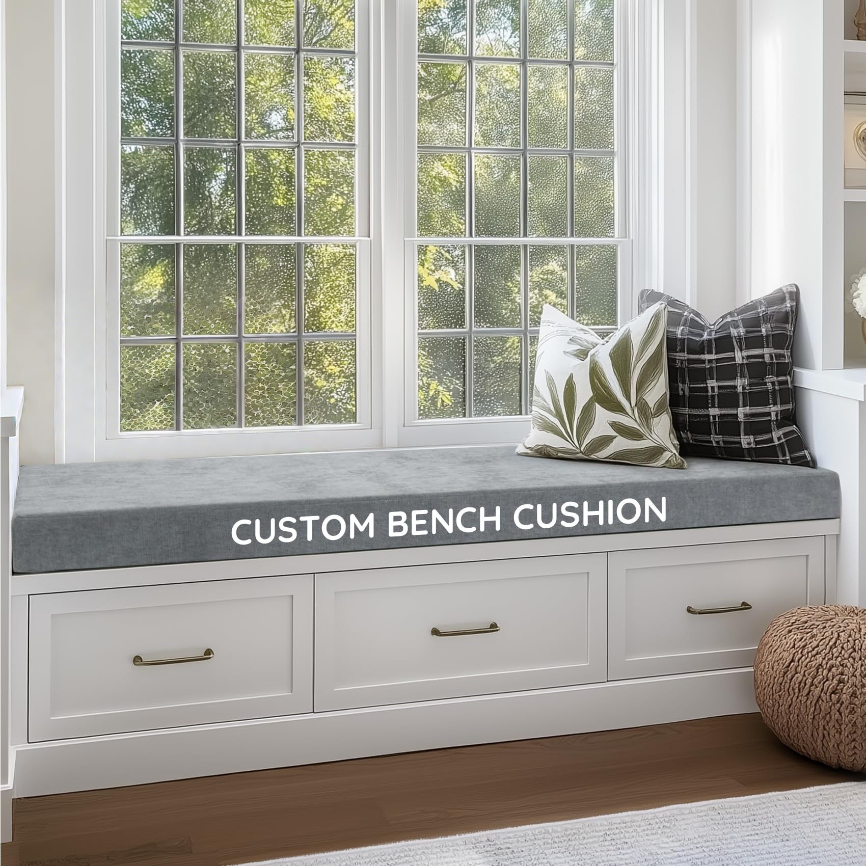 Vicatiful custom size bench cushion for various seats