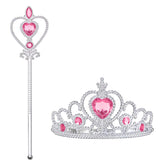 Vicloon Princess Dress Up Accessories two piece crown and wand set for little girls 3+ years