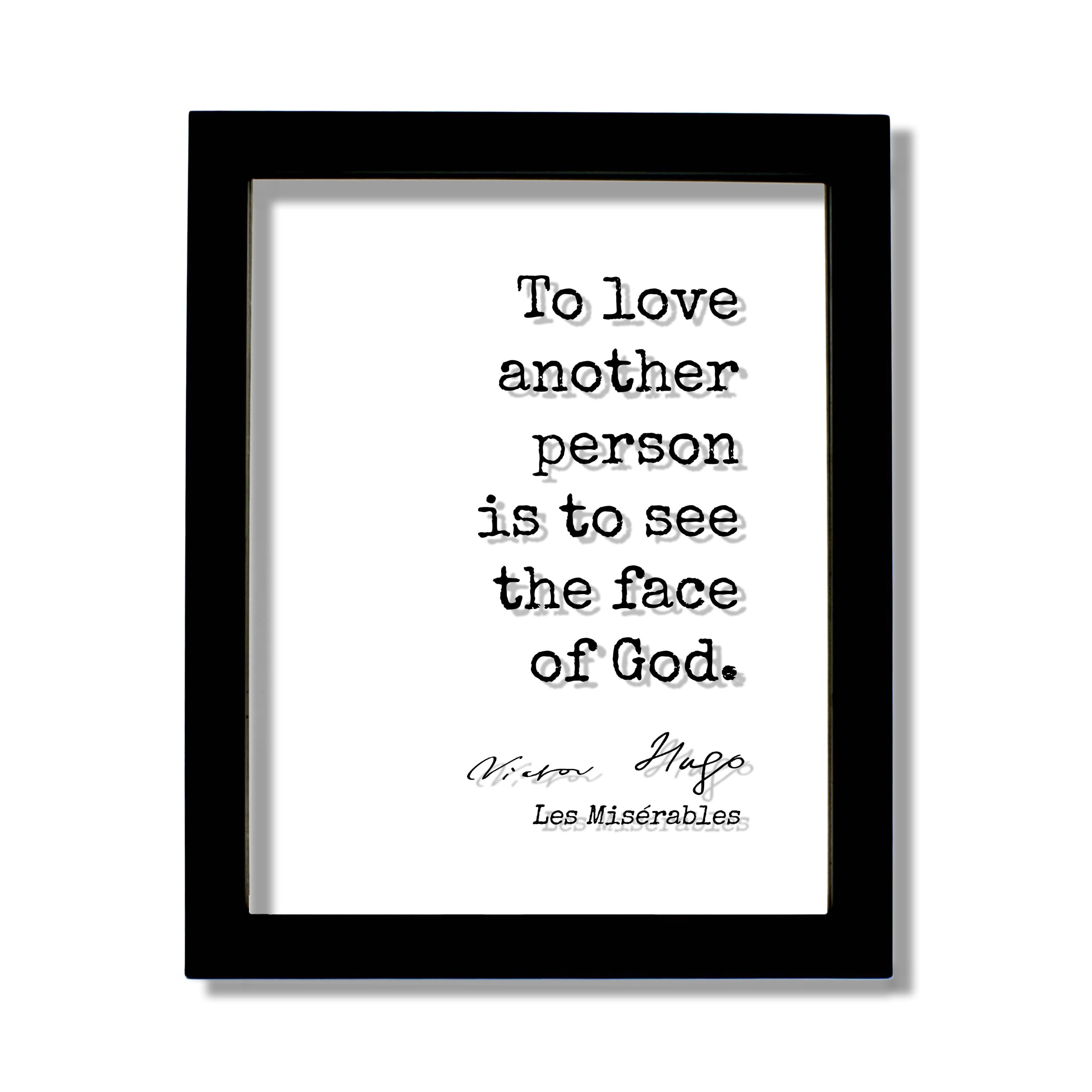 Victor Hugo Les Misérables floating quote acrylic print