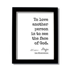 Victor Hugo Les Misérables floating quote acrylic print