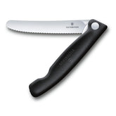 Victorinox Swiss Classic Foldable Paring Knife with wavy edge and black handle