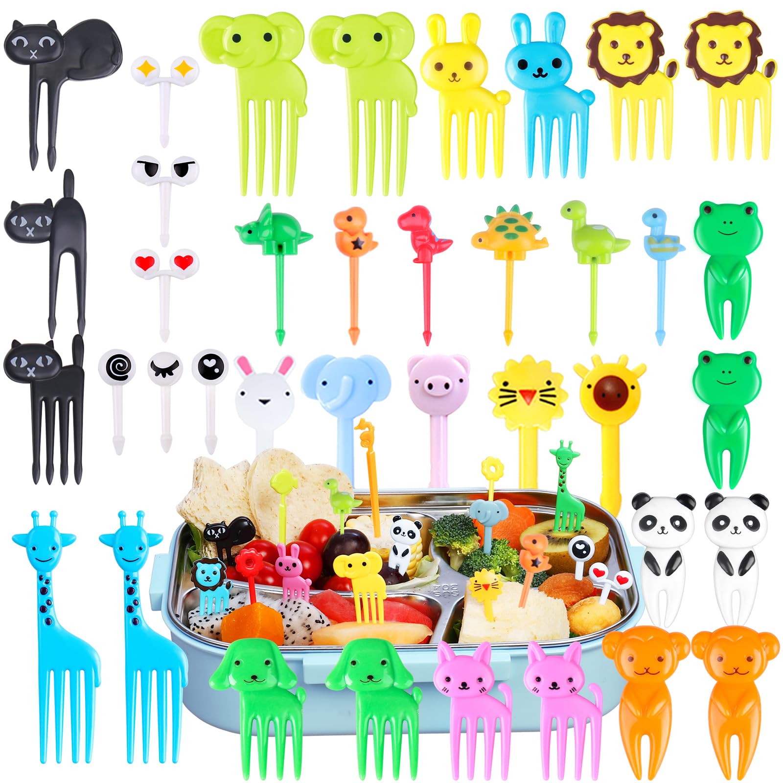 Vicuna R fun kids food picks assorted animal shapes and colors