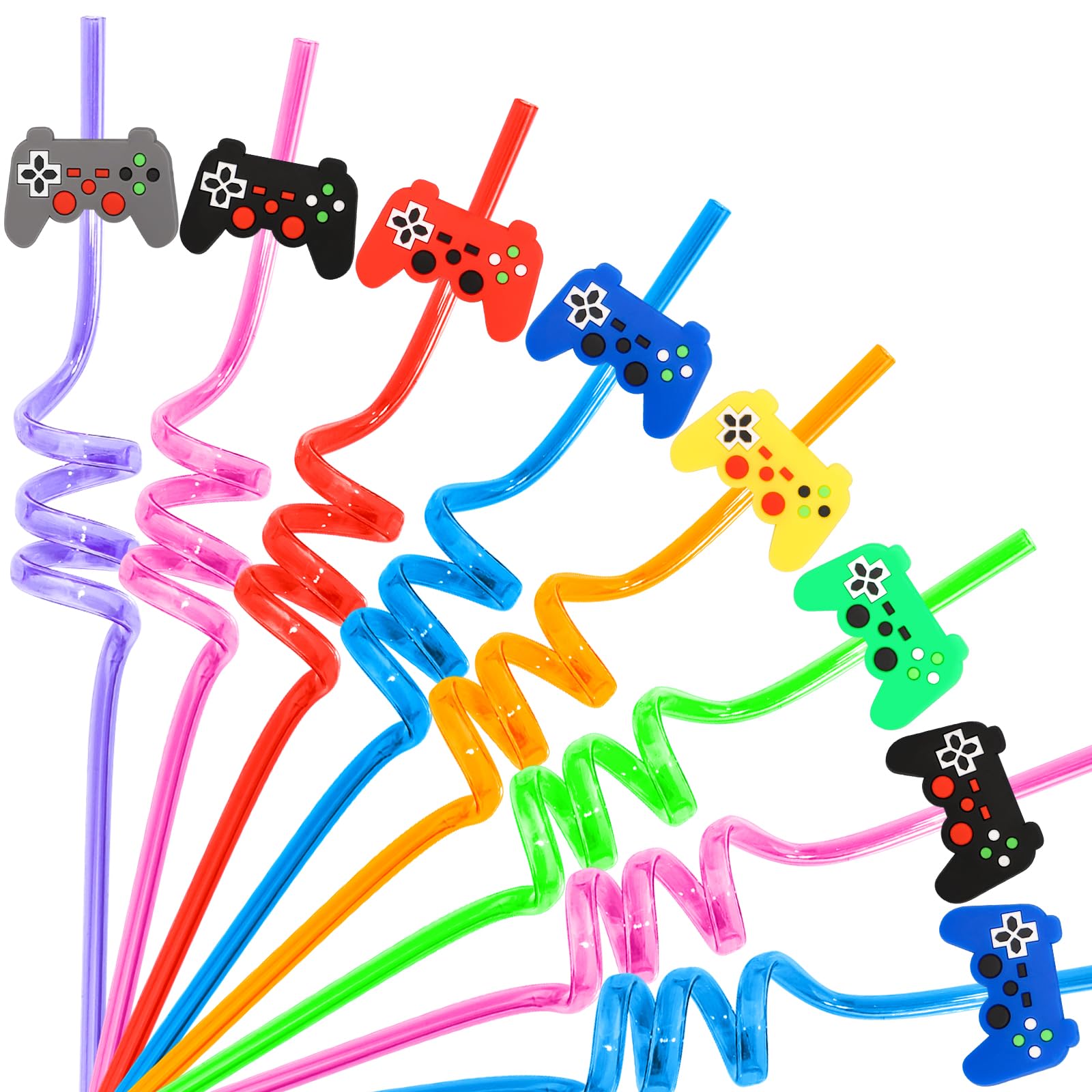 Video Game Party Straws packaging and label