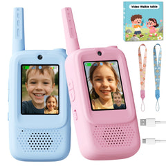 Blue and pink Video Walkie Talkies for Kids 2 Pack