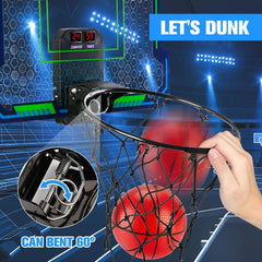 Durable steel ring with shatter resistant backboard on hoop