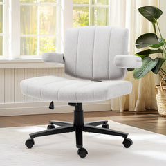 Vigosit Grey Criss Cross Office Chair with Wheels side view