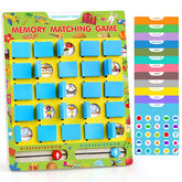 Vinlon memory game board with cards