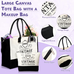 Vintage 1965 design gift bag and tumbler with motivational print