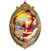Vintage Christmas santa ornaments 2025 on display