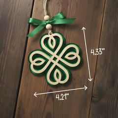 Layered shamrock design allowing light to glow through acrylic