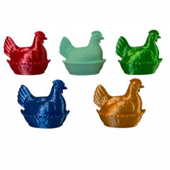 Vintage style hen on nest magnets set of 5 on fridge