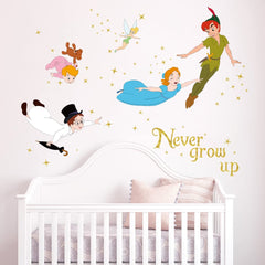 Easy peel and stick nursery classroom wall decals shown