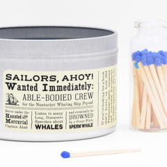 Violet scented Moby Dick Candle close up