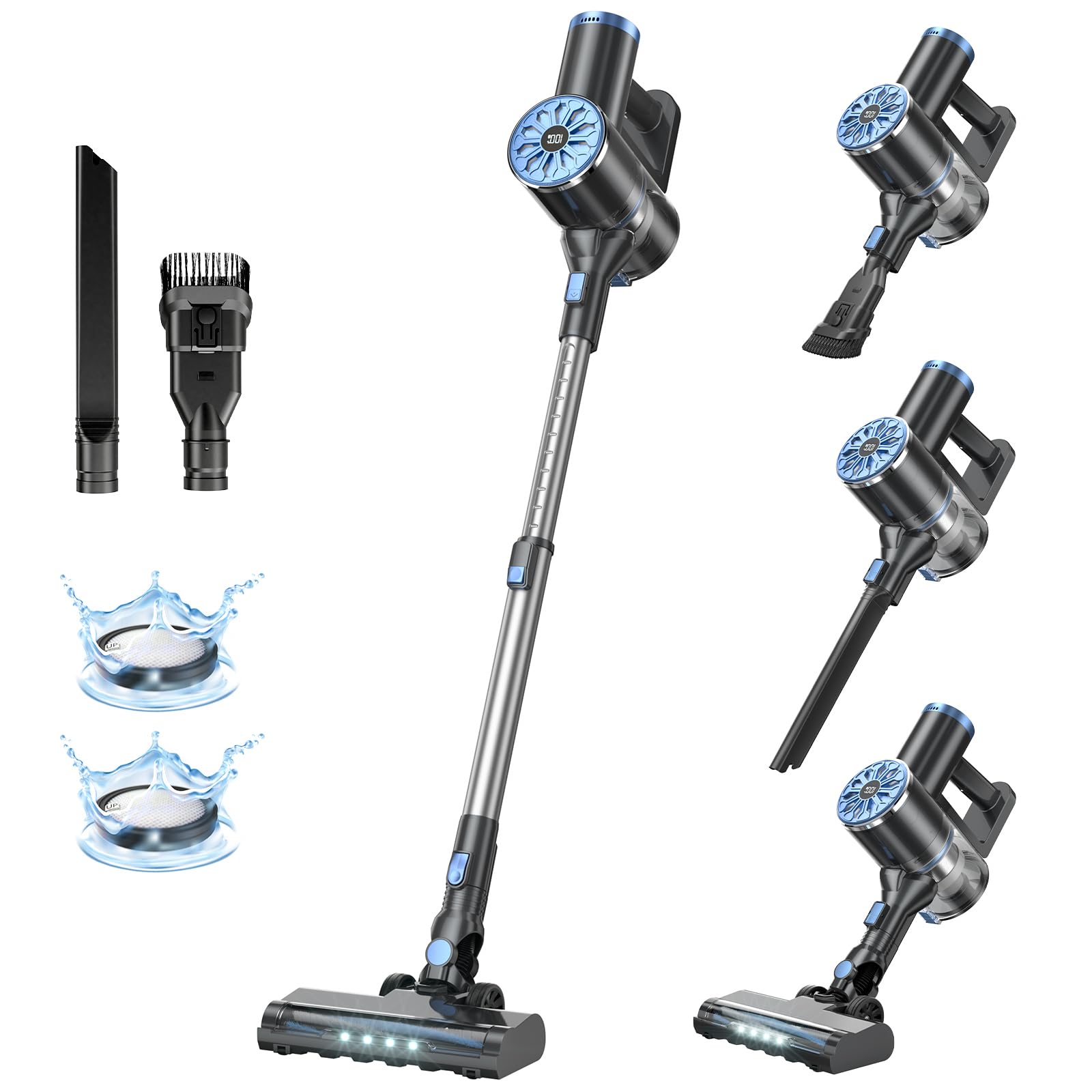 VIPSUN cordless vacuum cleaner for home with self-standing design