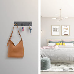 VIRFIN key hooks for entryway with two self-adhesive tapes