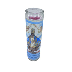 Veladora virgen con oracion en reverso 14 oz