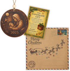 Virgin Mary ornament nativity scene with Baby Jesus
