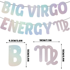 Glitter cardstock banner high-quality reusable Virgo decoration