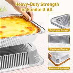 Rectangular pan with raised edges for easy grip