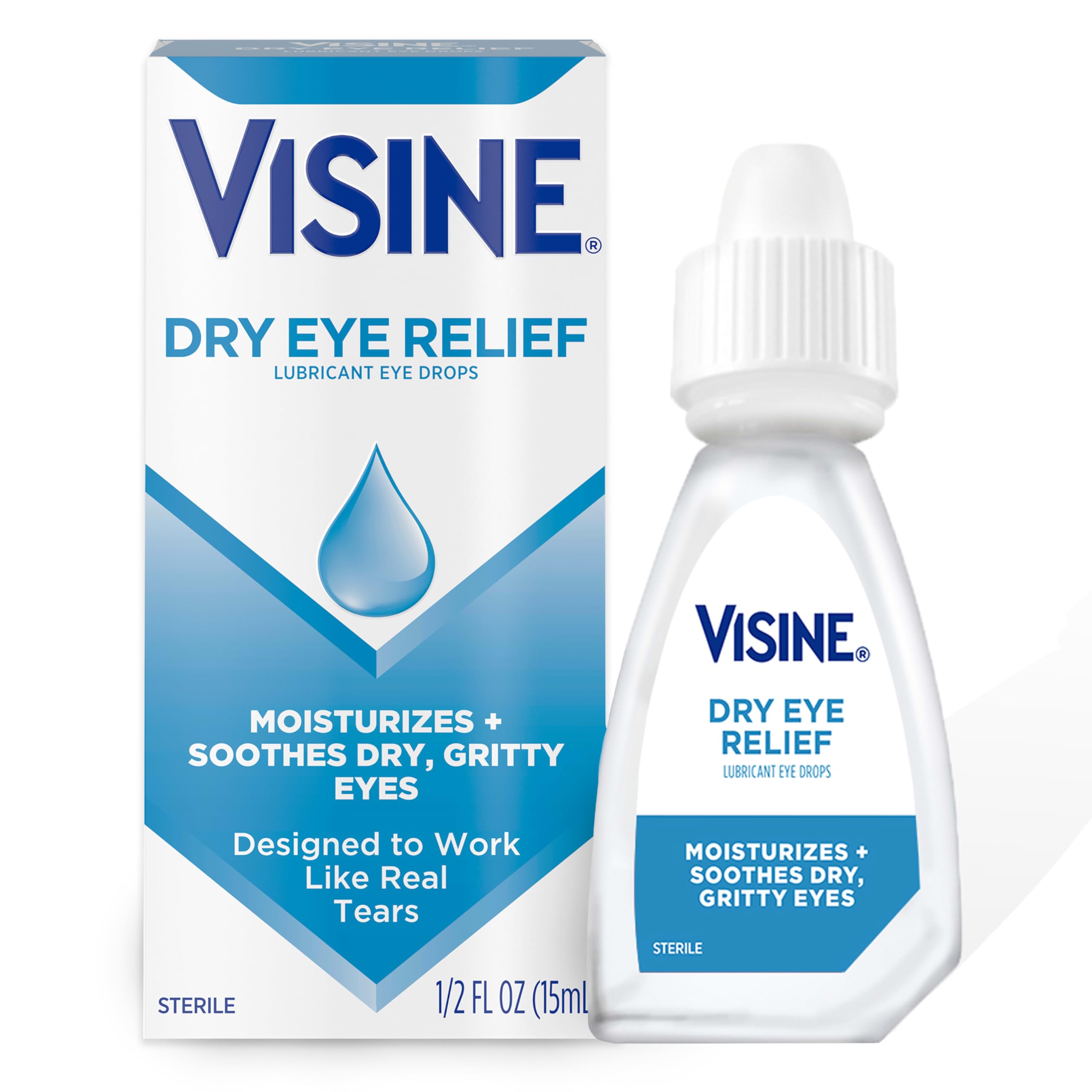 Visine Dry Eye Relief Lubricant Eye Drops bottle 0.5 oz