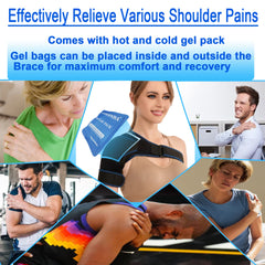VISKONDA shoulder brace sling immobilizer compression sleeve close up