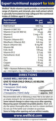 Wellkid Multi-Vitamin Liquid label and bottle