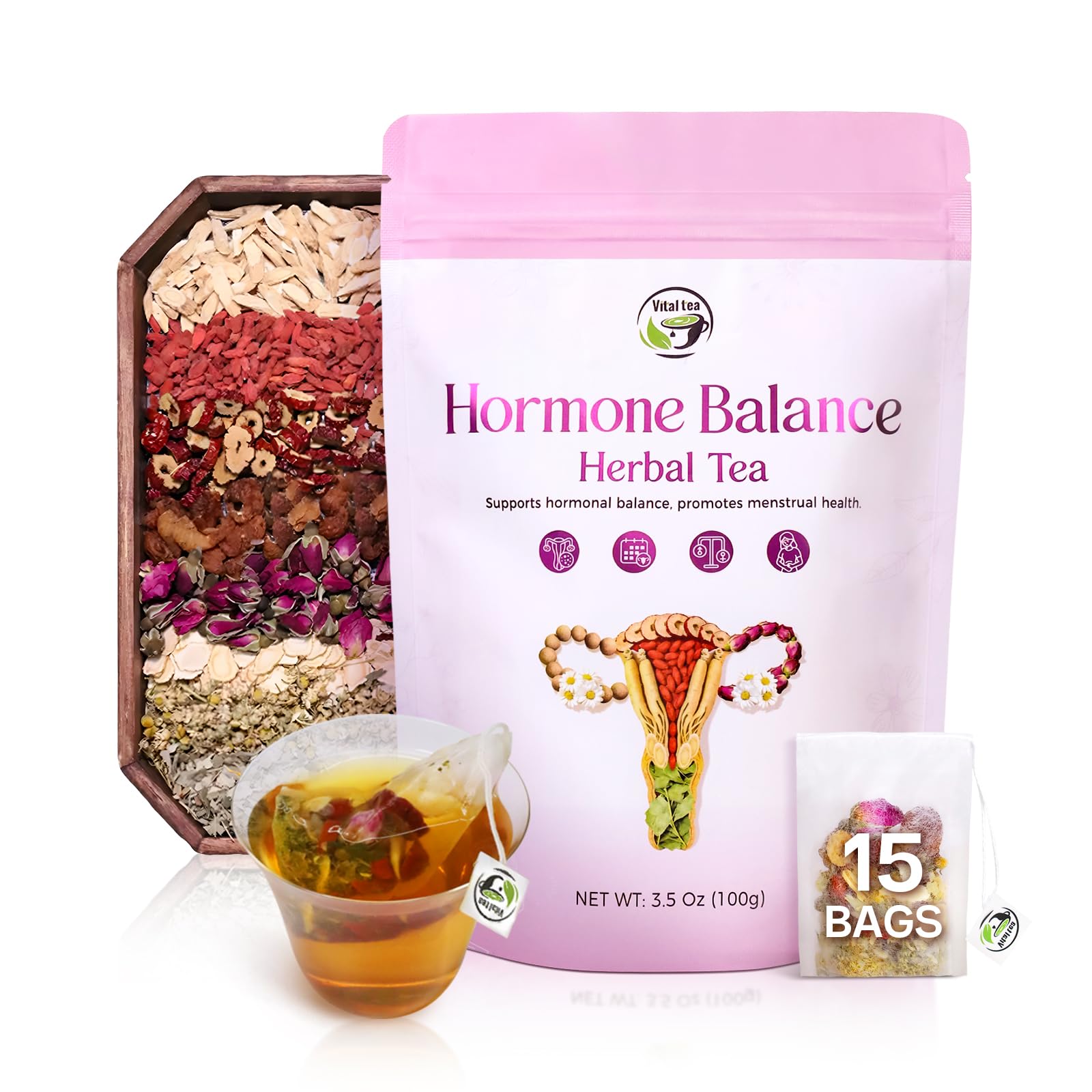 Vital Tea Hormone Balance Tea for Women packaging
