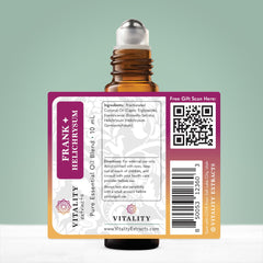 Aromatherapy essential oil blend Vitality Extracts 10ml roll-on packaging