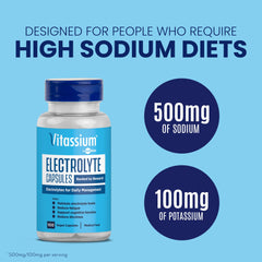 POTS electrolyte capsules in a flip-top bottle