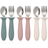 VITEVER 6pc toddler utensils with silicone handle