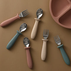 Three soft color options for VITEVER toddler utensils