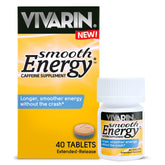 Vivarin Smooth Energy Extended Release Caffeine Tablets package showing 40 Count