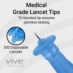 30-gauge ultra-thin lancet tri-beveled tip close-up