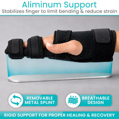 Breathable neoprene blend fabric on finger splint