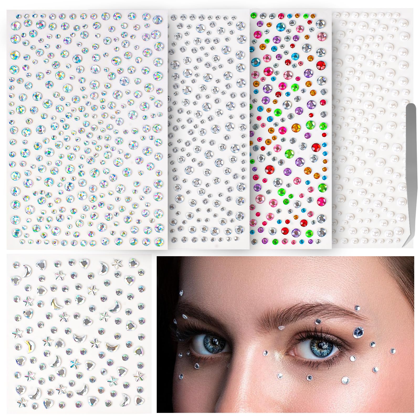 vivinin 1465P face gems sheet assortment