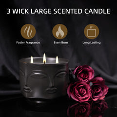 Viyffo 3 wick candle for winter ambiance