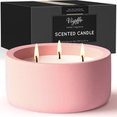 Viyffo non toxic soy wax candle with cotton wick in matte jar