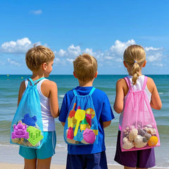 Vodolo 3pcs mesh backpack for sand toys