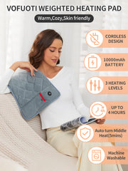 Vofuoti weighted heating pad cordless battery 10000mAh
