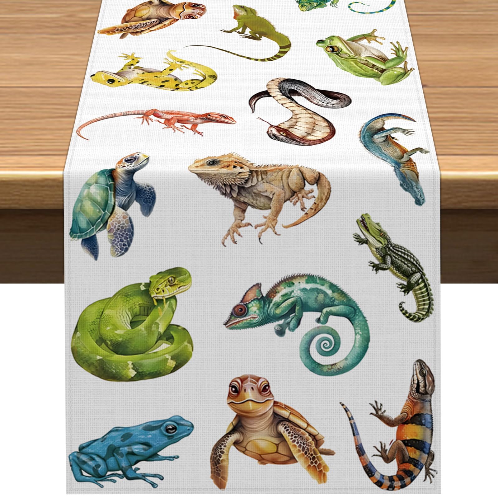 Vohado reptile table runner 13 x 72 inches for birthday party decor