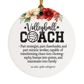 Volleyball Coaches Christmas Ornament white ceramic