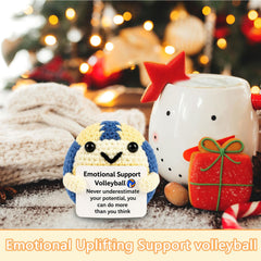 volleyball moms gift crochet doll display