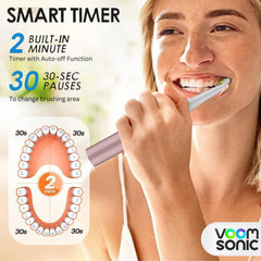 Toothbrush labeled 22000 strokes per minute detail